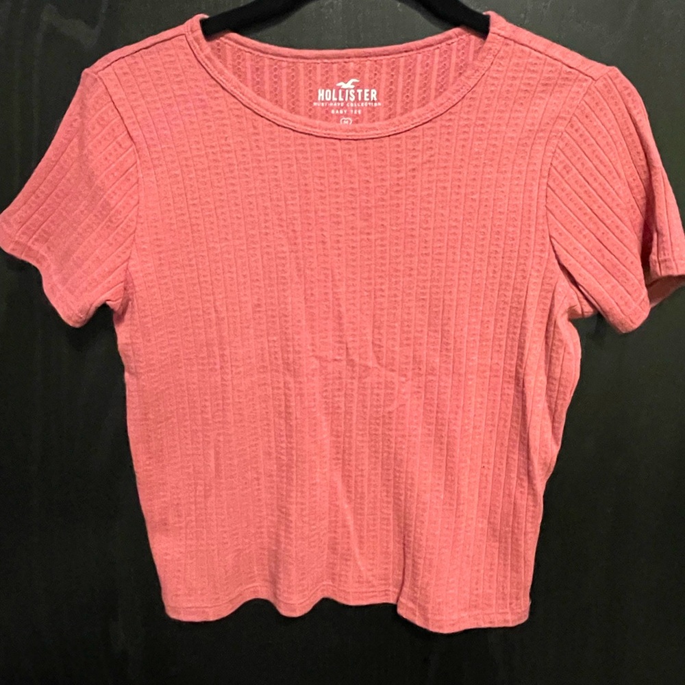 EUC Hollister Crop Top Pinkish Medium